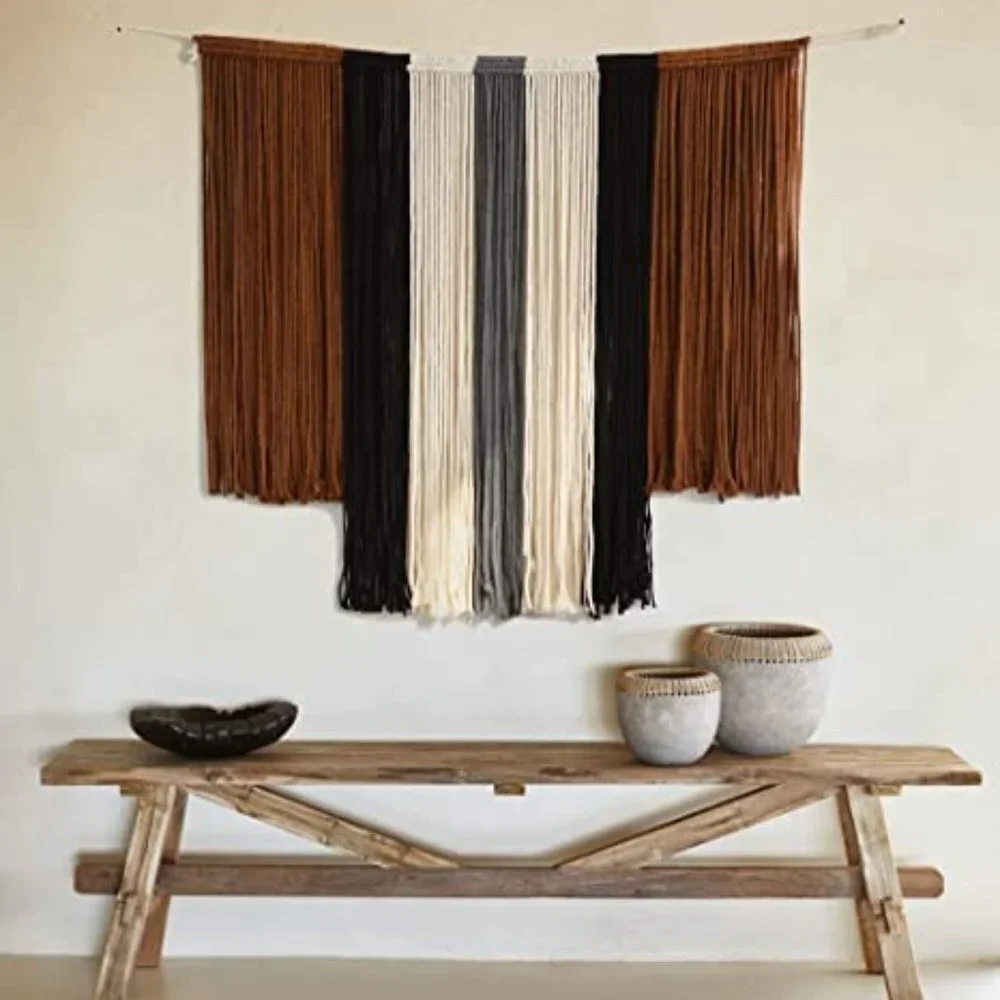 Macrame Yarn Fiber Bohemian Boho Home Wall Decor Hanging NEW
